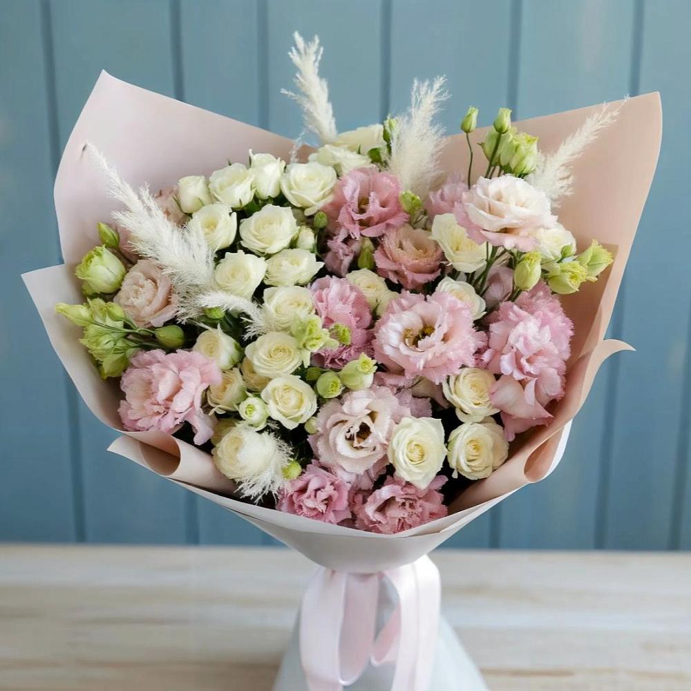 Букет цветов из: Альстромерии и Розы в Гололобово