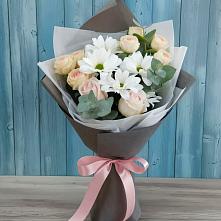 Букет цветов из:  Хризантемы и Розы #REPLACE_PRED# Гололобово