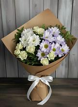 Букет цветов из:  Хризантемы и Розы в Гололобово