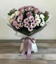 Букет цветов из:  Хризантемы и Розы в Гололобово