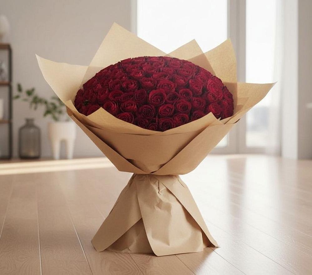 Букет 101 Красная роза в Гололобово