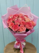 Букет 15 Розовых роз Равель в Гололобово