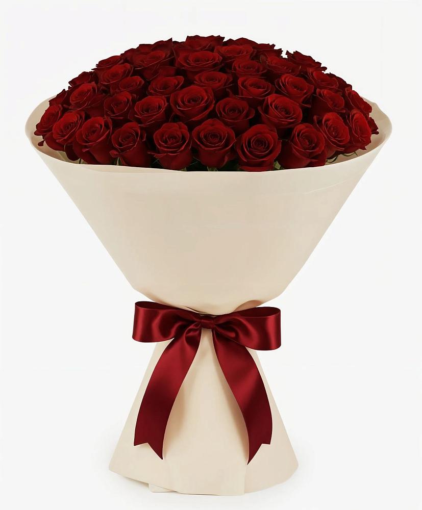 Букет 101 Бордовая роза Блэк Бакарра в Гололобово